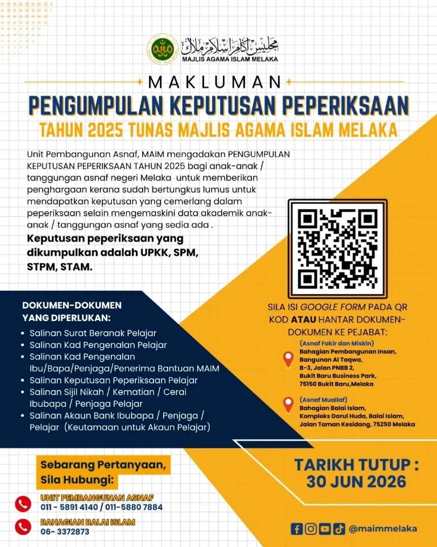 MAKLUMAN TUNAS 31.3.26